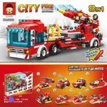 Klocki City Fire 8in1 Straż Pożarna 710+ el. 52x40x8cm