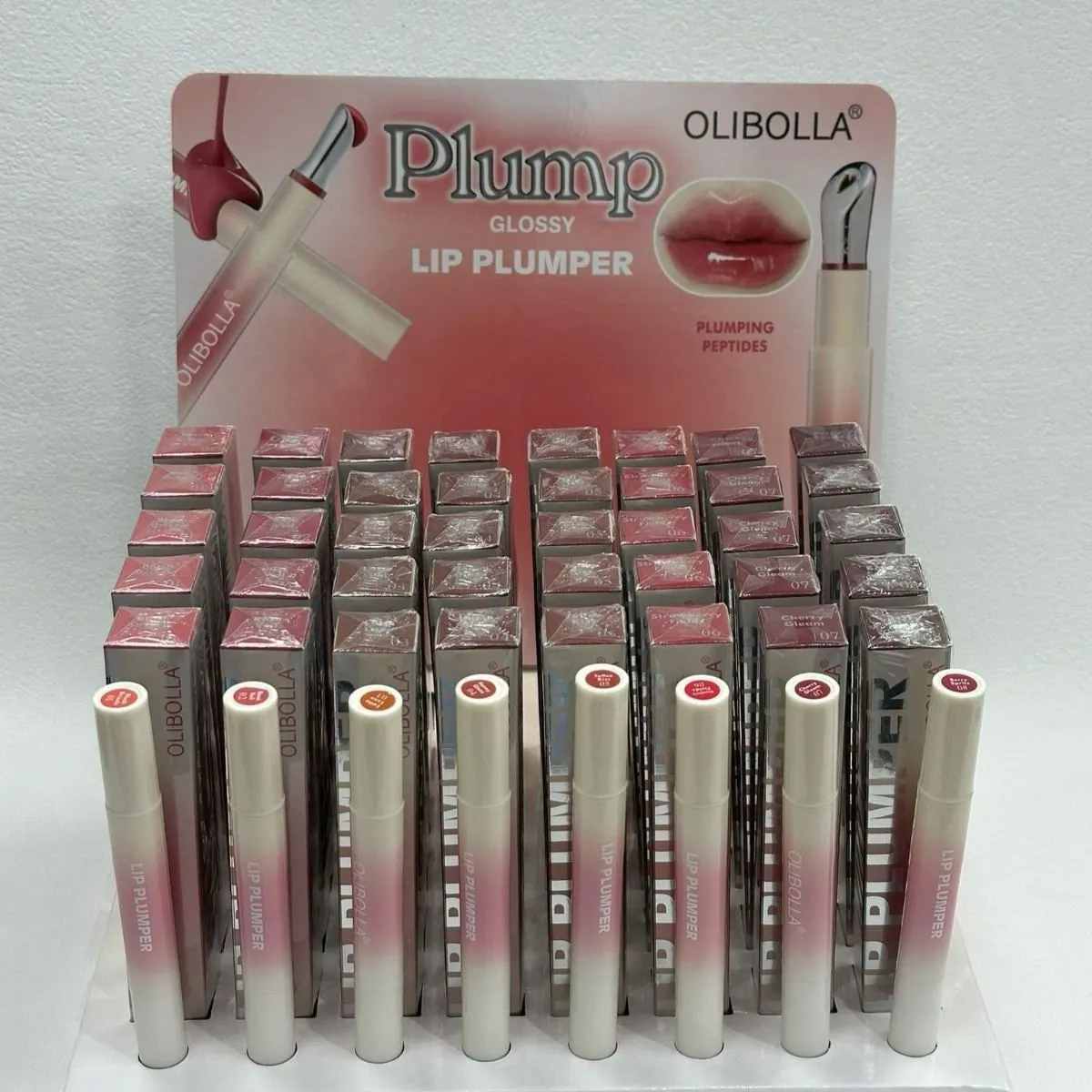Pomadka Plump Olibolla Glossy Lip Plumper z Peptydami 48szt