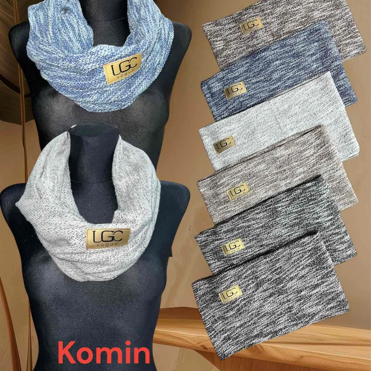 Komin damski LGC Vogue melanż, 12 szt