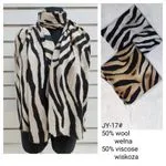 Szaliki damskie w paski 50% wełna 50% wiskoza JY-17