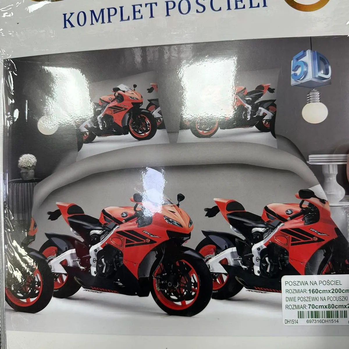 Komplet Pościeli 3CZ 160/200 Motyw Motocykla RB Ruii Bang