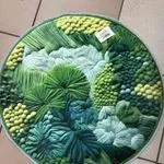 Dywanik dekoracyjny 60*60cm zielony roślinny wzór