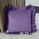 Poszewki na poduszkę 40x40 cm fioletowe z frędzlami BL21-40