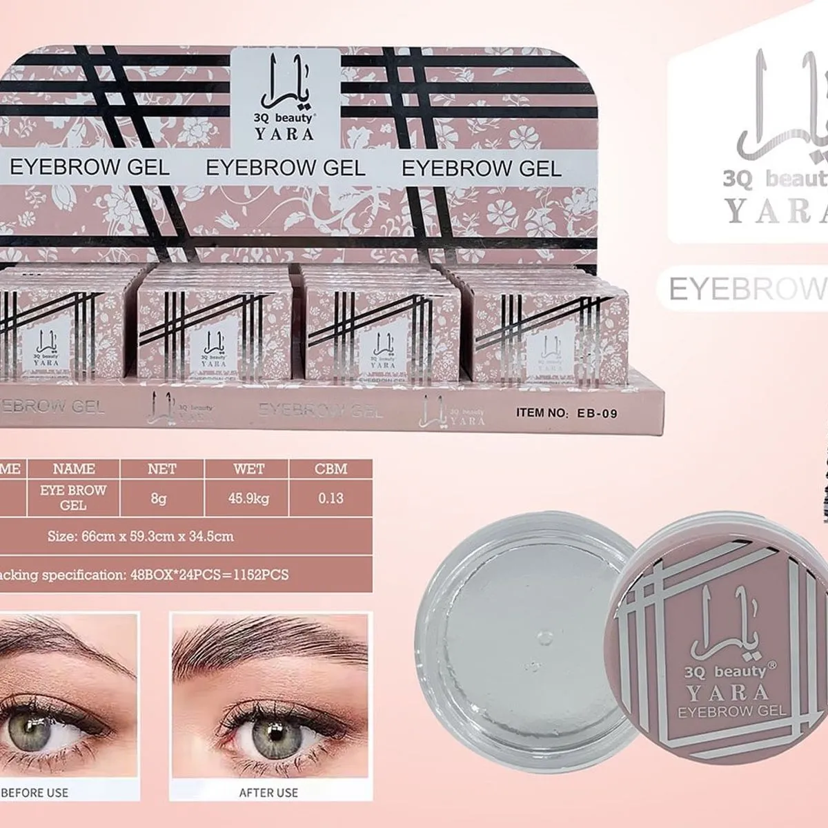 Żel do Brwi YARA Eyebrow Gel EB-50