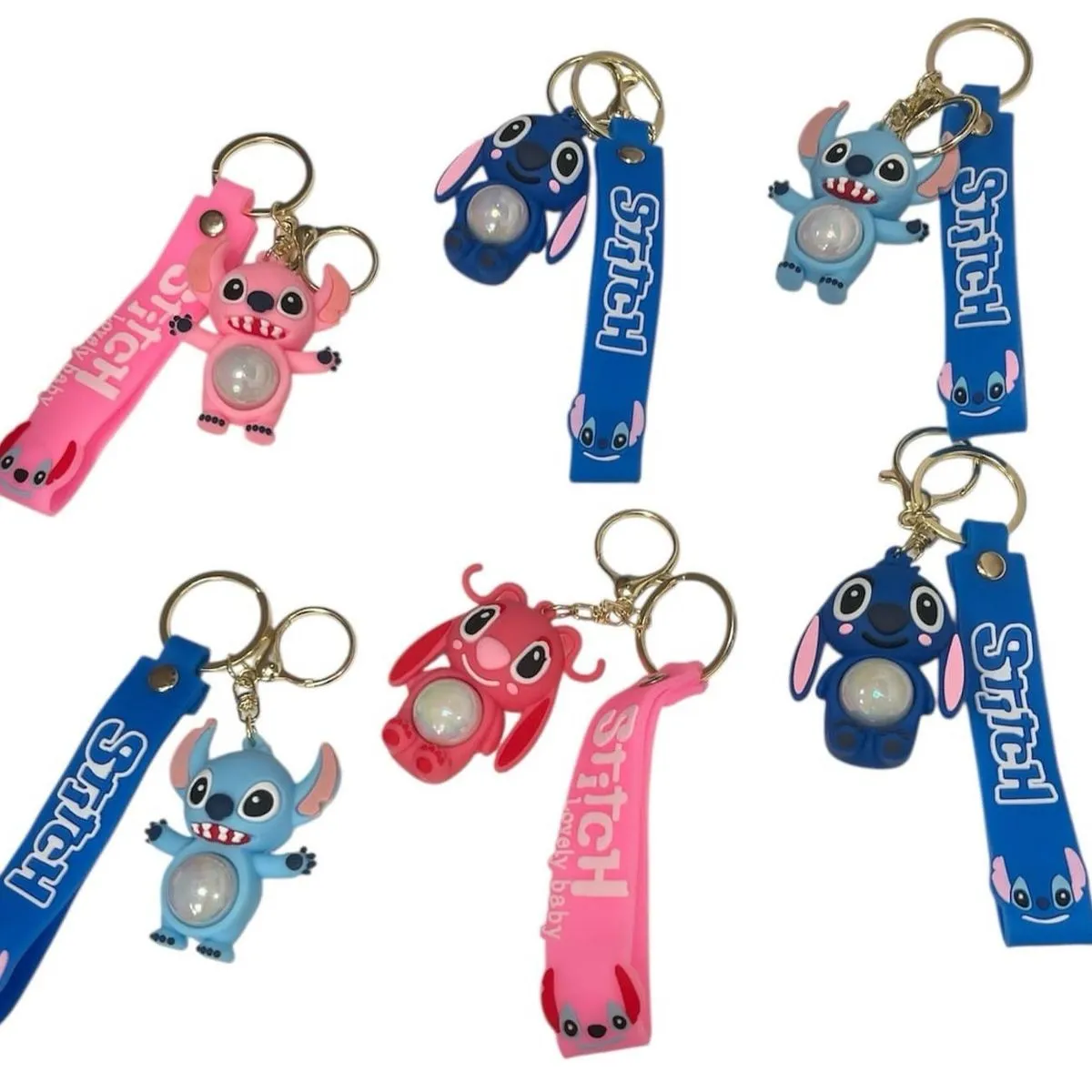 Brelok do Kluczy Stitch LED granatowy i różowy