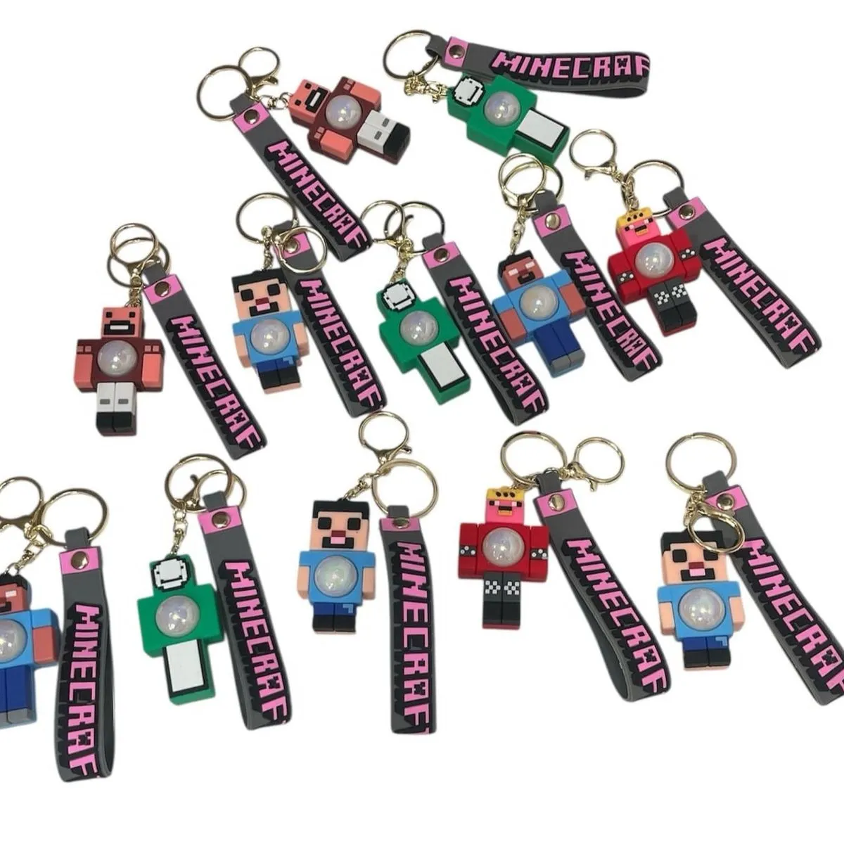 Brelok do Kluczy Minecraft LED