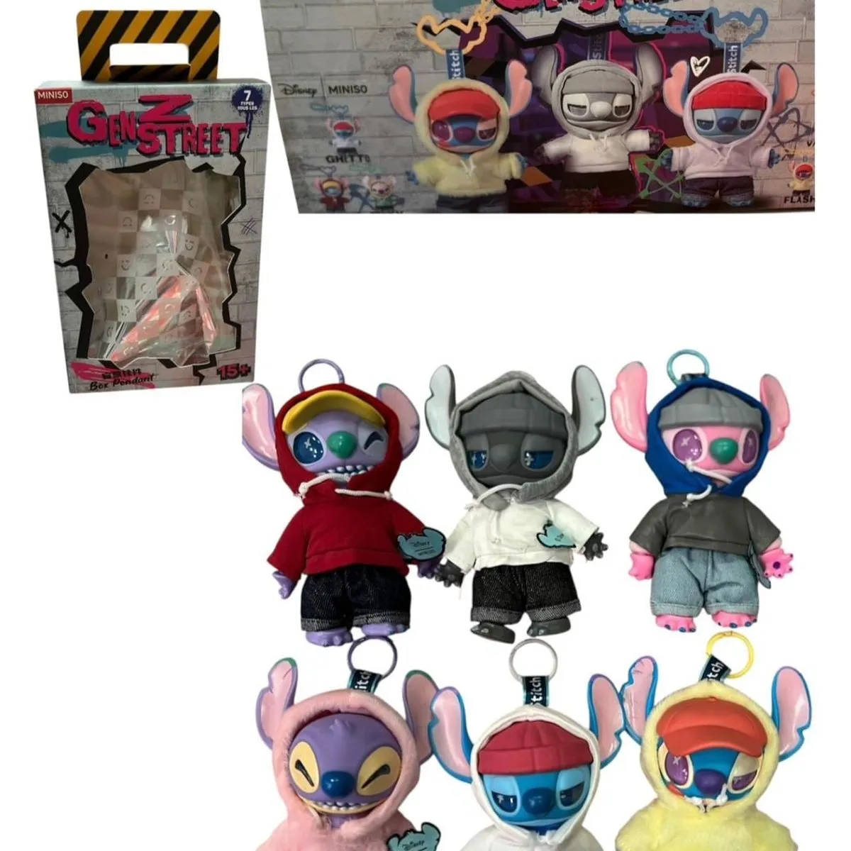 Zabawki Stitch Gen Z Street - figurki brelok 6 szt