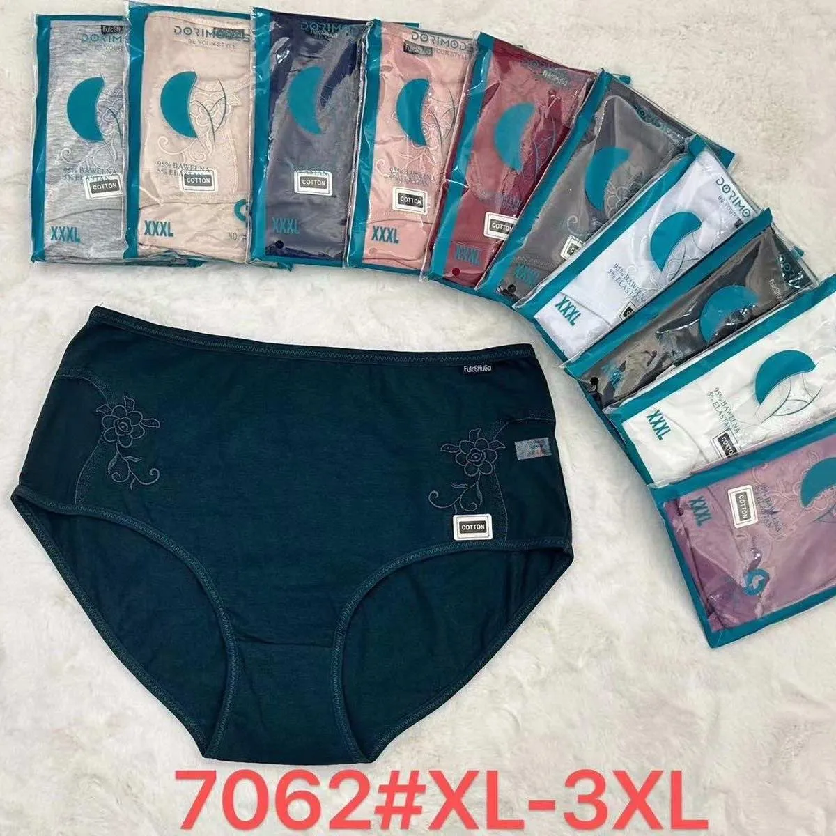 Majtki damskie 7062# XL-3XL, opak. 24 szt