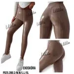 Leggingsy damskie błyszczące brązowe P025.398 S/M/L/XL