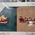 Ręczniki Komplet Bawełna 50x100cm Świąteczne 2 szt