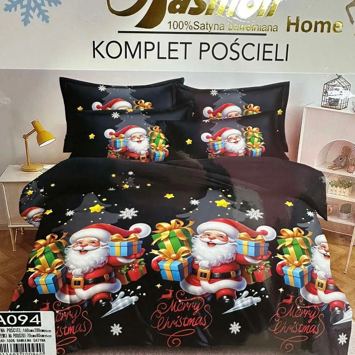 Komplet Pościeli 3CZ Fashion Home 160/200 Świąteczny