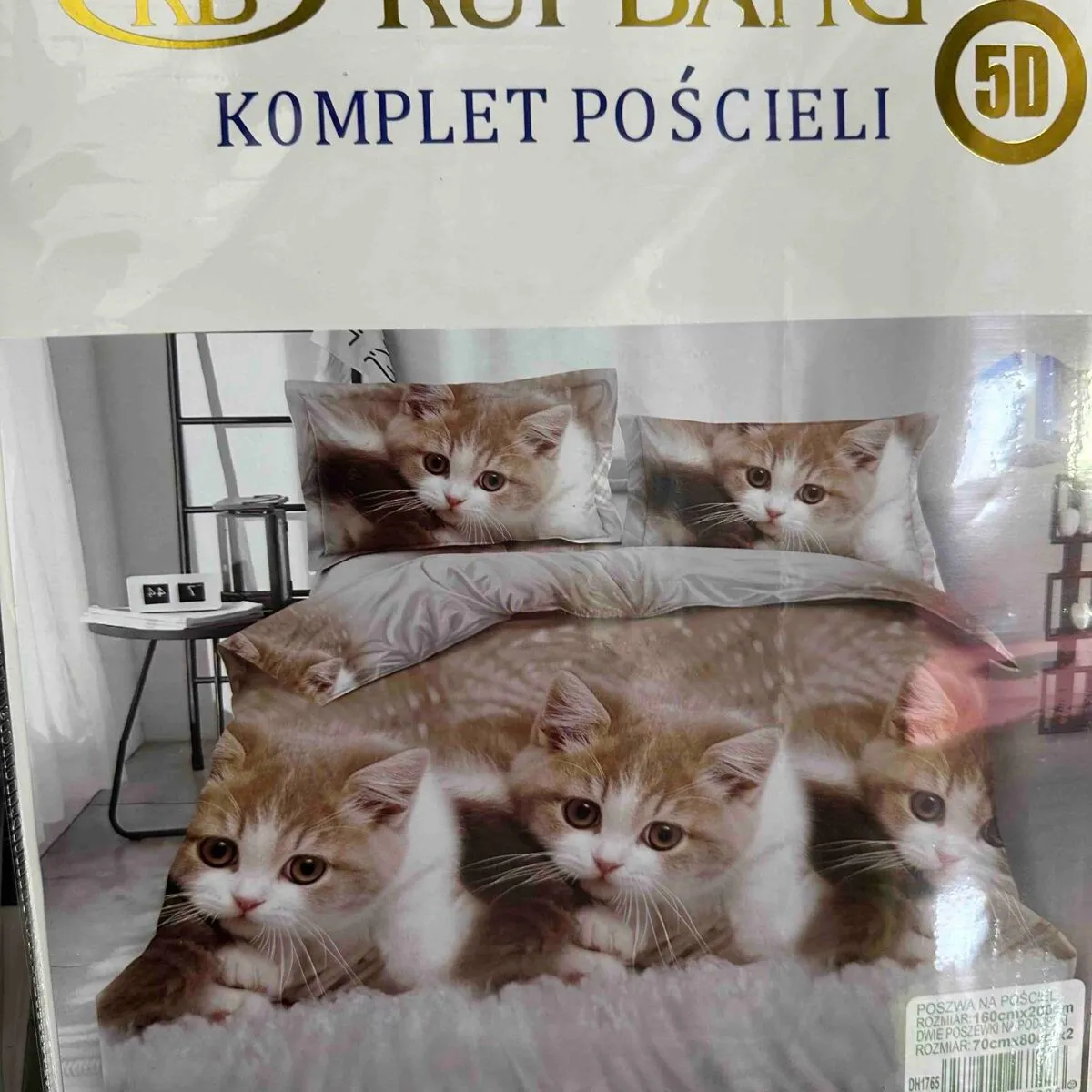 Komplet Pościeli 3CZ 160/200 Rui Bang kotki 50D