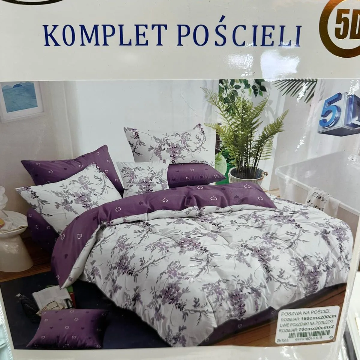 Komplet Pościeli Rui Rui Bang 160/200 3el. Fiołkowy