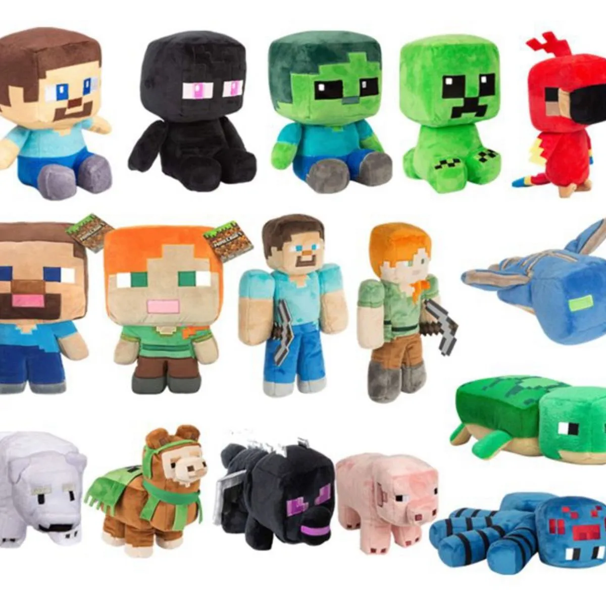 Maskotki Pluszowe Minecraft Zestaw Postaci