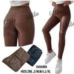 Leggingsy damskie z ekoskóry P02598 S/M L/XL
