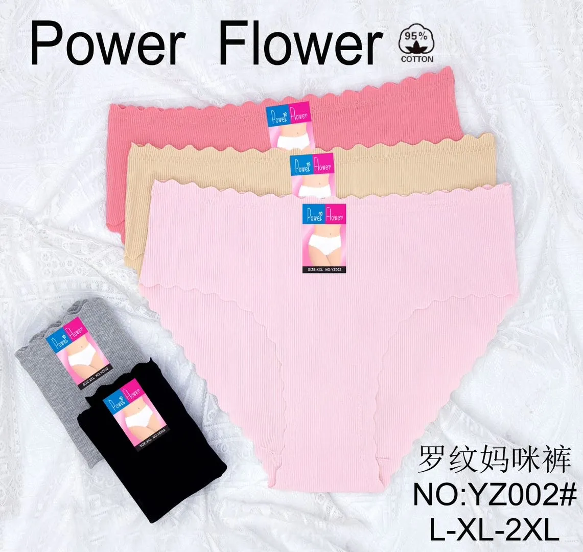 Majtki damskie Power Flower bawełna L-XL-2XL 4szt