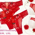 Stringi damskie czerwone koronkowe S/M, L/XL 20211