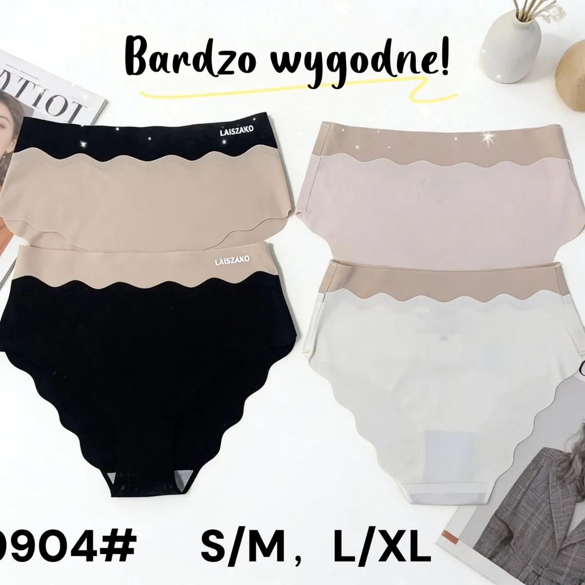 Majtki damskie Landao bezszwowe S/M L/XL 9904#