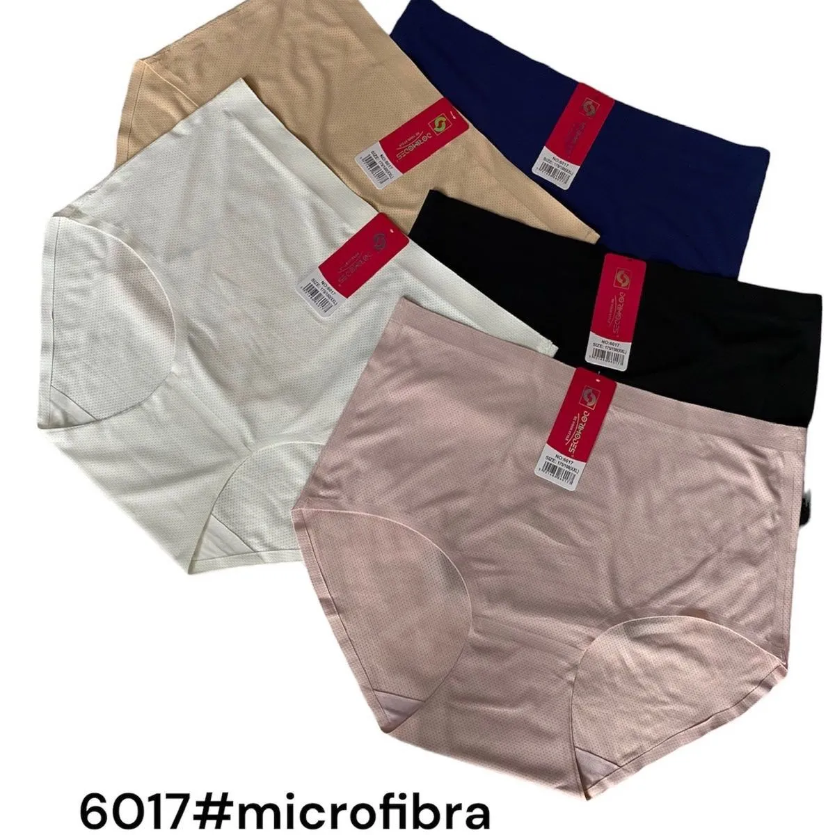 Majtki damskie XXL z mikrofibry 6017, 5 szt. w opakowaniu