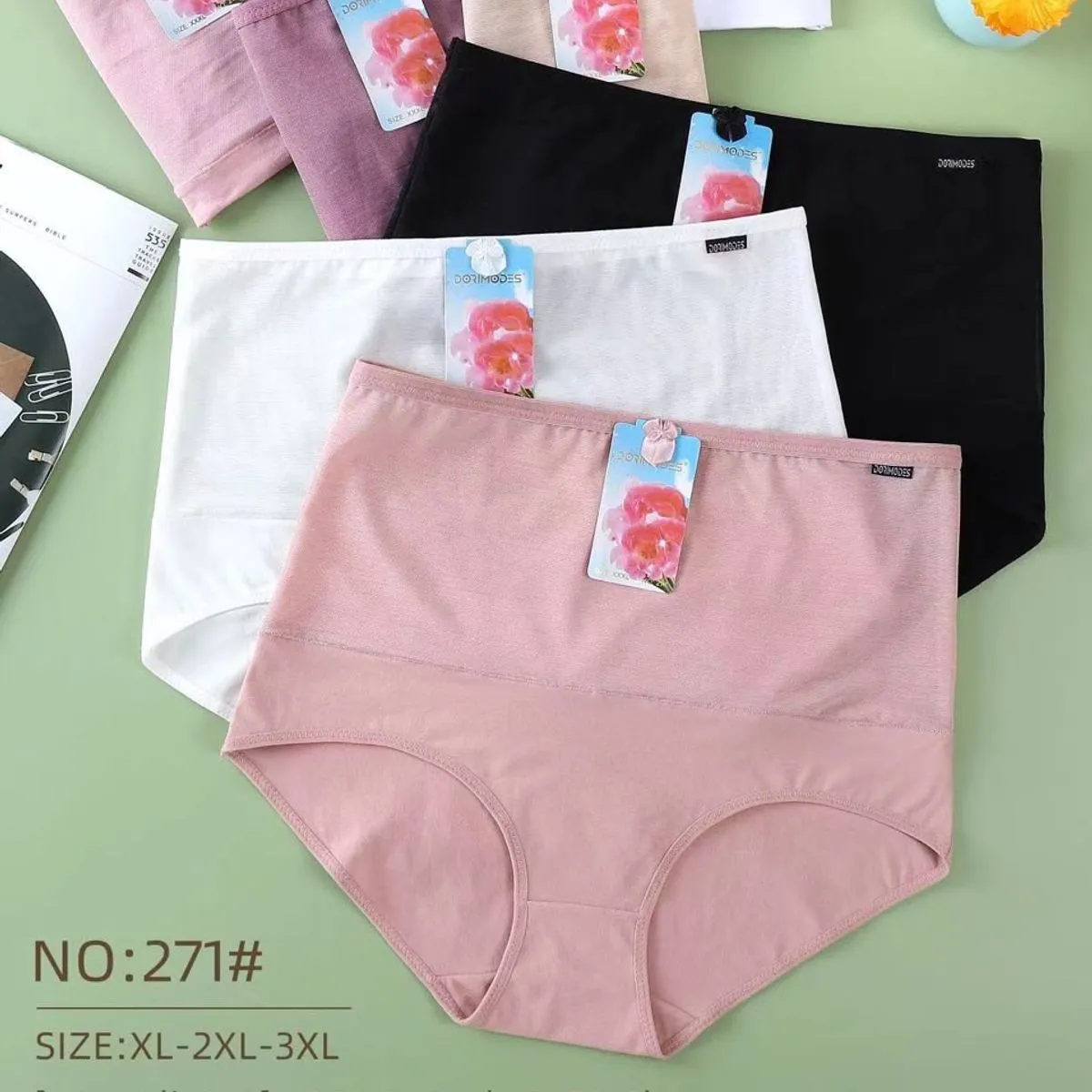 Majtki damskie bawełniane XL-XXL 95% bawełna 5% elastan