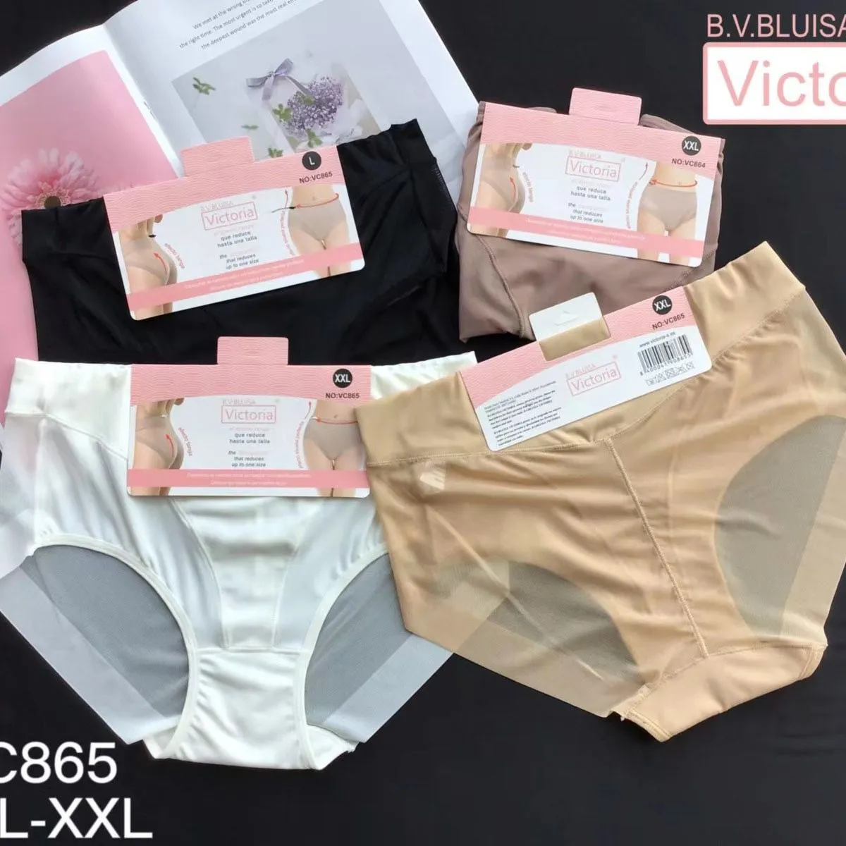 Majtki damskie Victoria BVLUSA L-XL-XXL 4 szt. zestaw