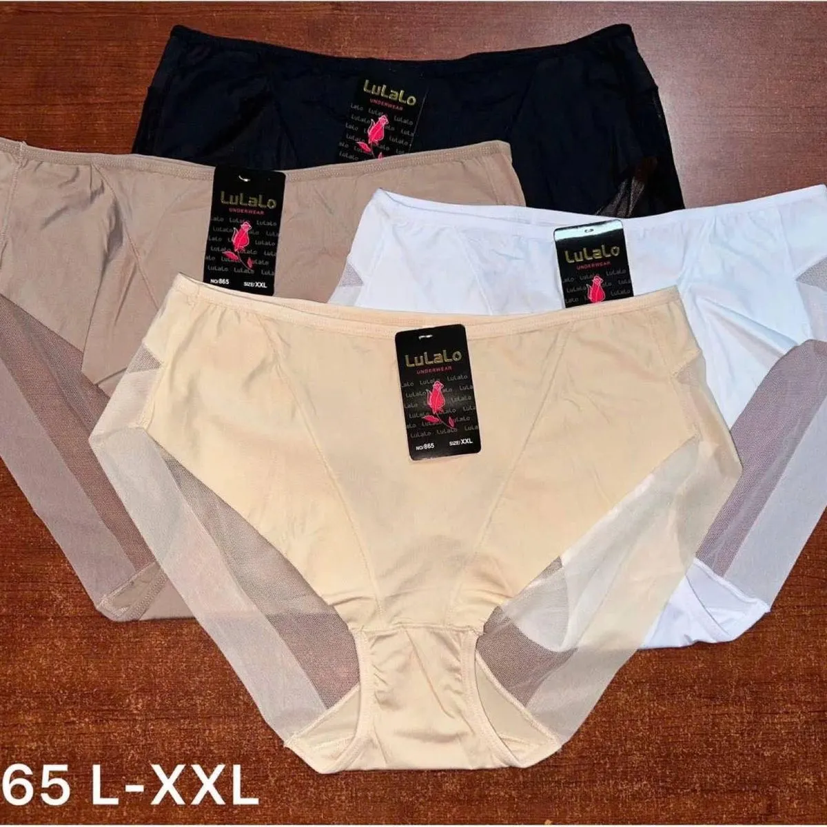 Majtki damskie L-XXL Lulù czarne beżowe białe