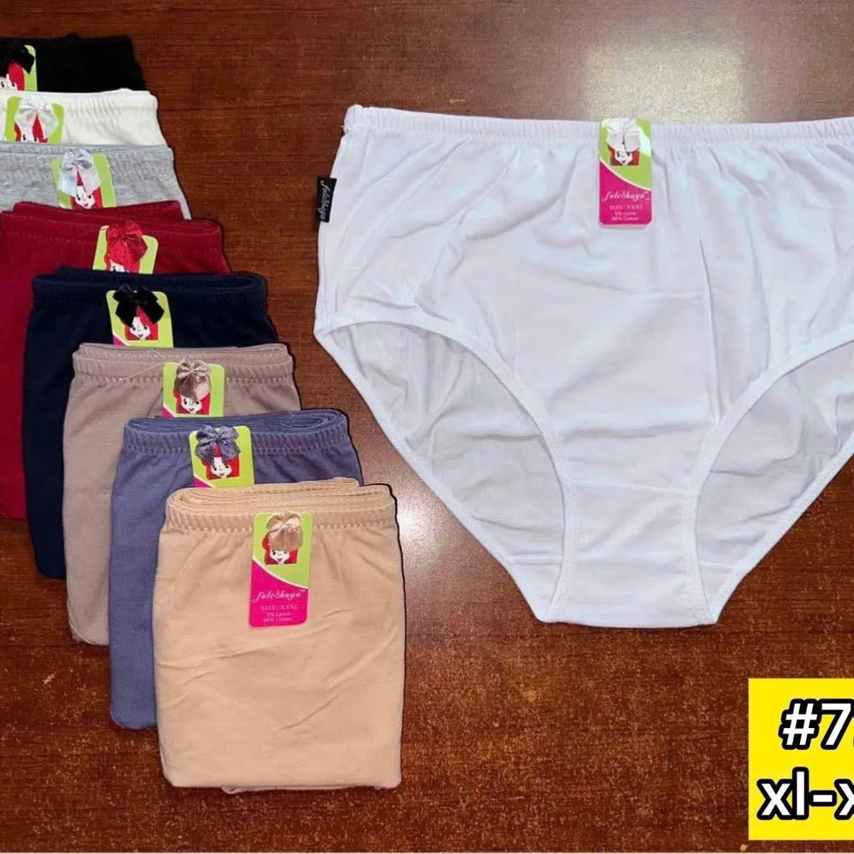 Majtki damskie XL-XXXL, 8 kolorów, opak. 24 szt