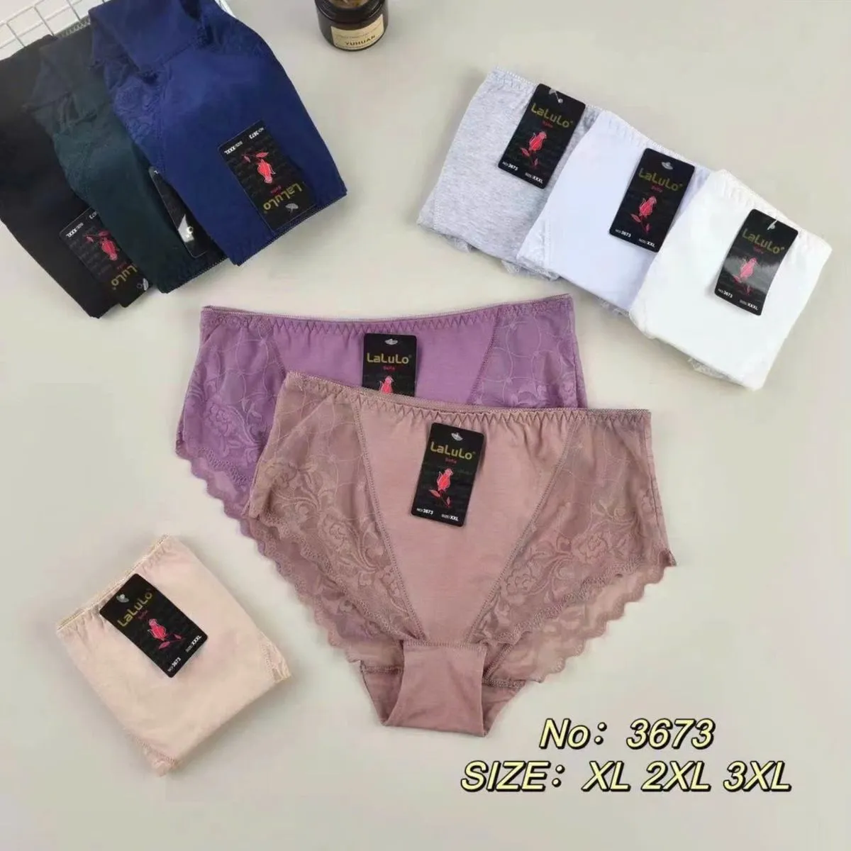 Majtki damskie koronkowe XL-3XL No. 3673 różne kolory