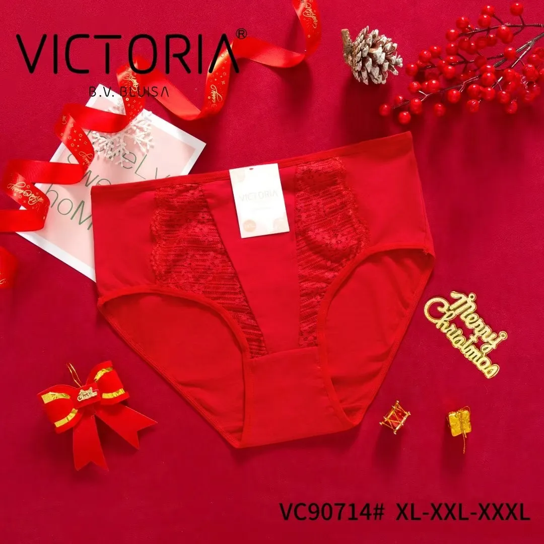 Majtki damskie Victoria czerwone VC90714 XL-XXL-XXXL