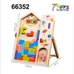 Zabawki Drewniane Tetris Dom 22x16.5x22 cm