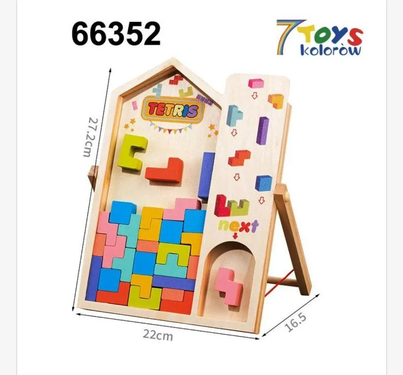 Zabawki Drewniane Tetris Dom 22x16.5x22 cm
