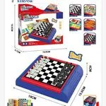 Zestaw 3 w 1 Classic Game Szachy Warcaby Kółko i Krzyżyk