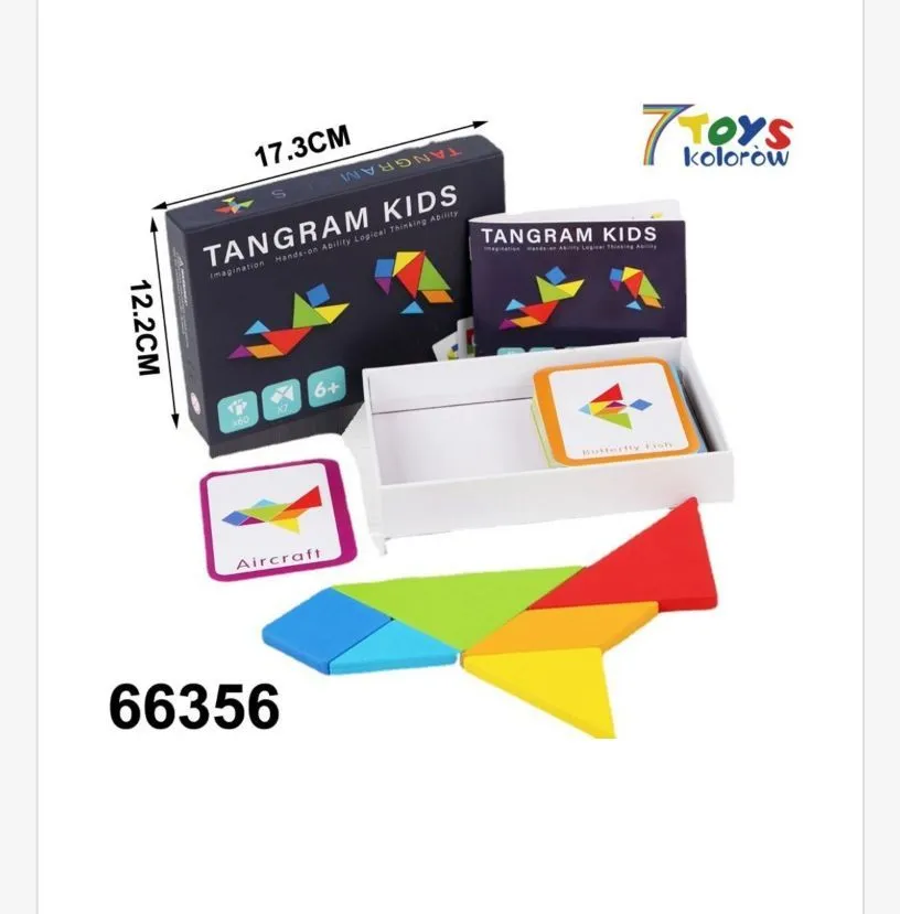 Zabawka logiczna Tangram Kids drewniane puzzle
