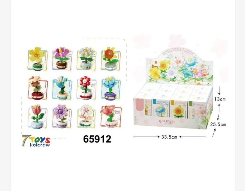 Zabawki Klocki Kwiaty 7Toys 65912