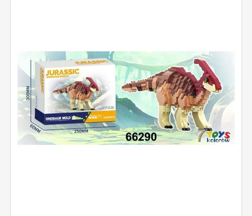 Zestaw klocków Jurassic World Parasaurolophus 250x60mm