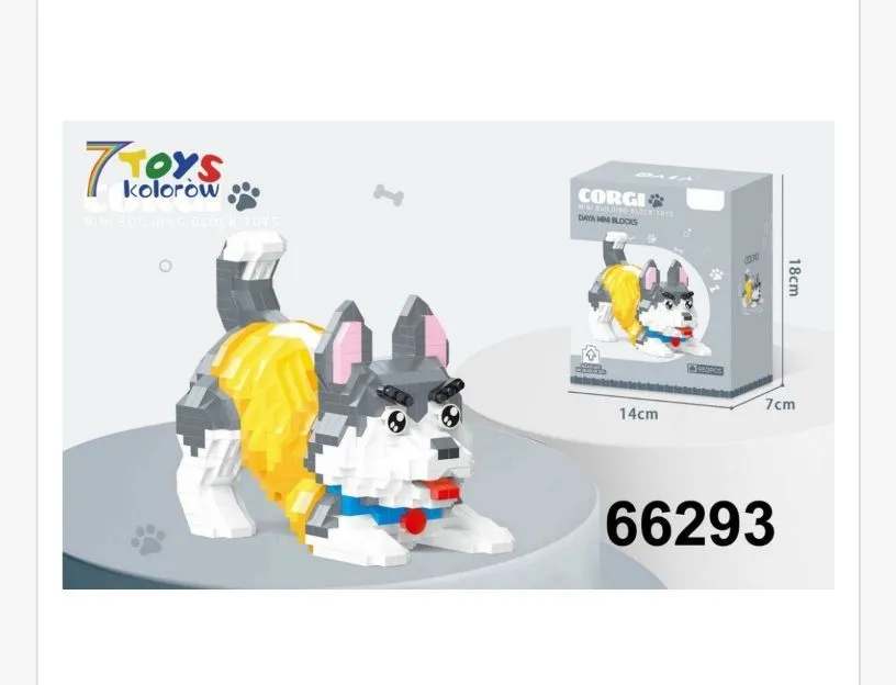 Zestaw klocków LEGO Corgi szaro-żółty 66293