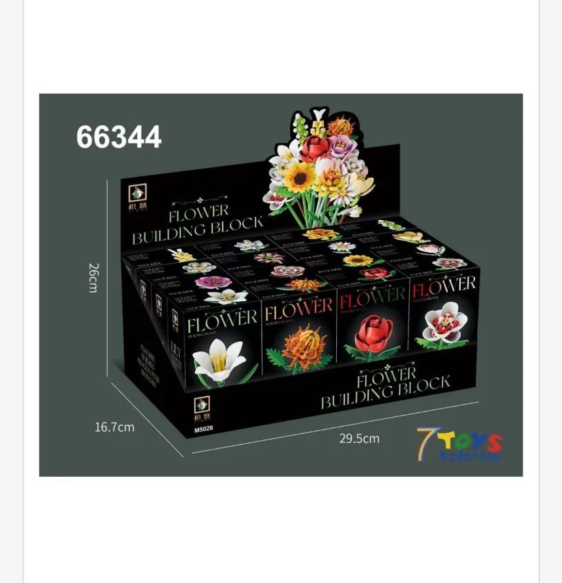 Zestaw klocków budujących kwiaty Flower Building Block 66344