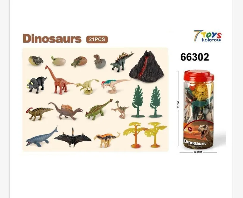 Zestaw figurek dinozaurów 21 elementów 7Toys