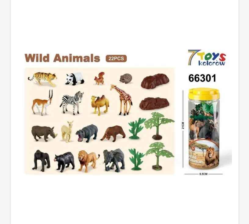 Zestaw figurek Wild Animals 22PCS w tubie 66301