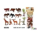 Zestaw 12 figurek Wild Animals + drzewa, 29,3x11 cm