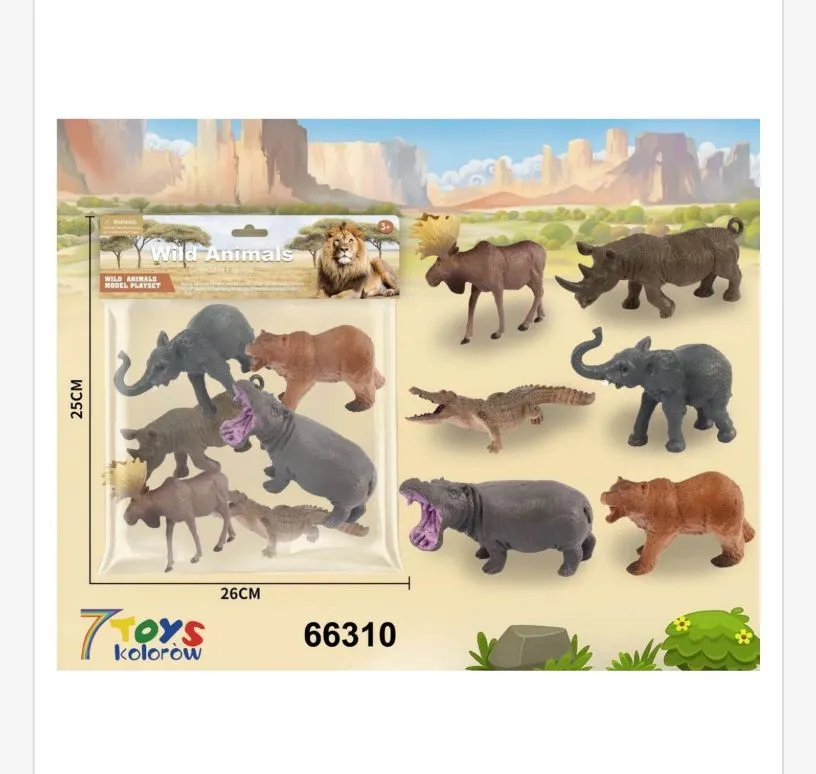 Zestaw figurek Wild Animals 6 szt 26cm