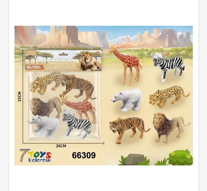 Zestaw figurek Wild Animals 6 szt 26cm