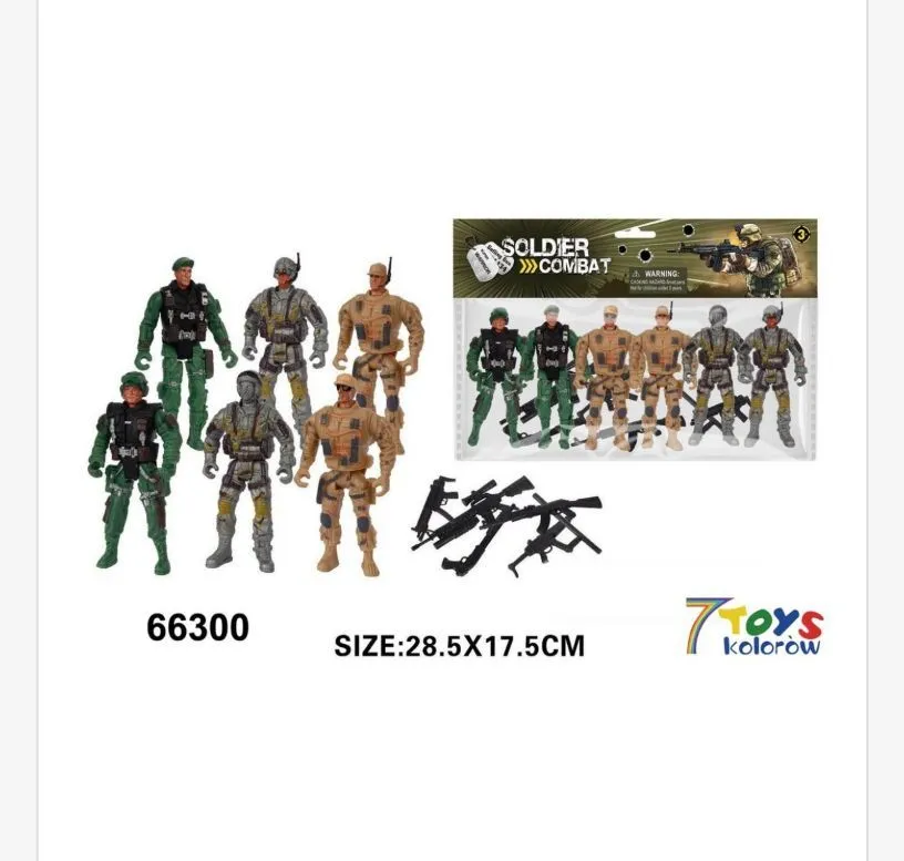 Figurki Soldier Combat 6 szt 28,5x15,5 cm