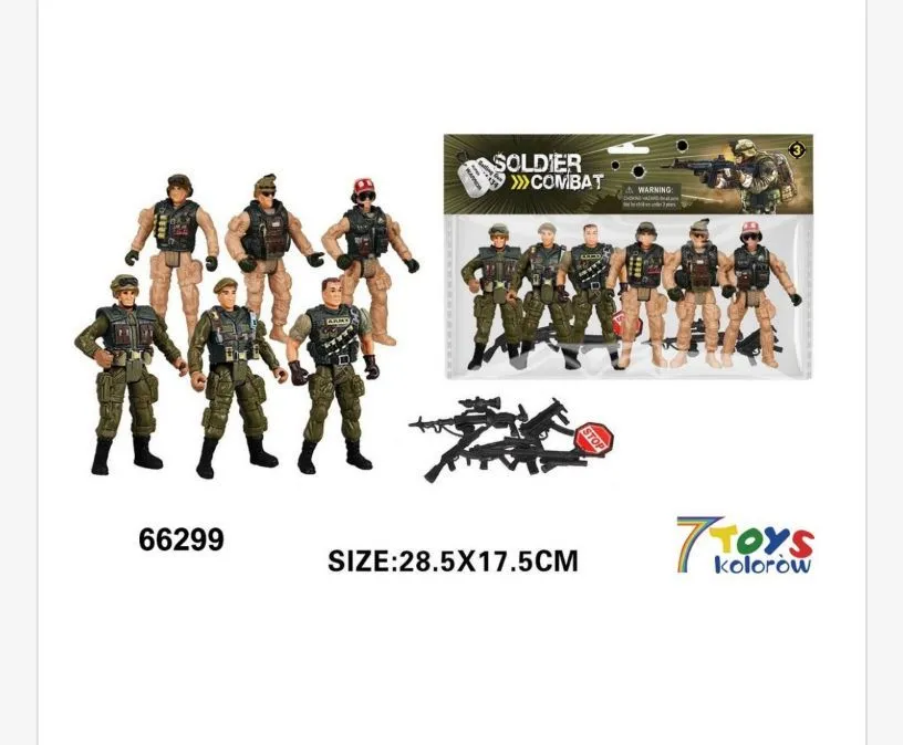 Figurki Soldier Combat z akcesoriami 28,5x17 cm