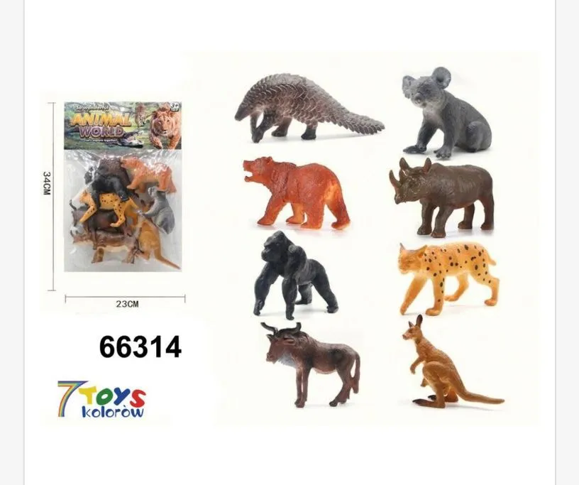 Zestaw figurek zwierząt Animal World 22cm 6szt