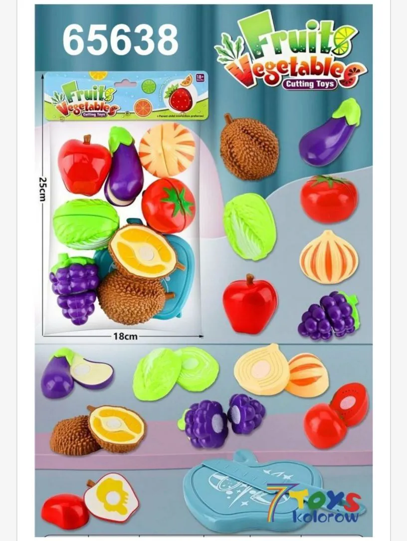 Zabawki Fruit Vegetables Cutting Toy 18cm