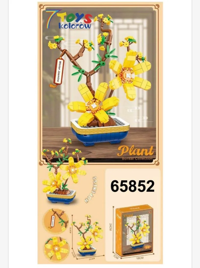 Zestaw klocków Kwiaty Żółte Plant 65852