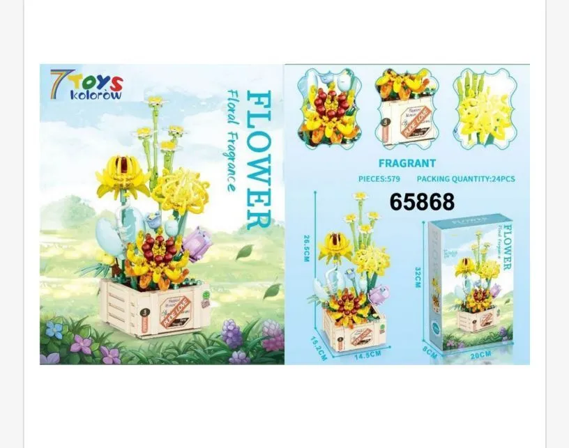 Zabawki Klocki Kwiaty Flower 579PCS