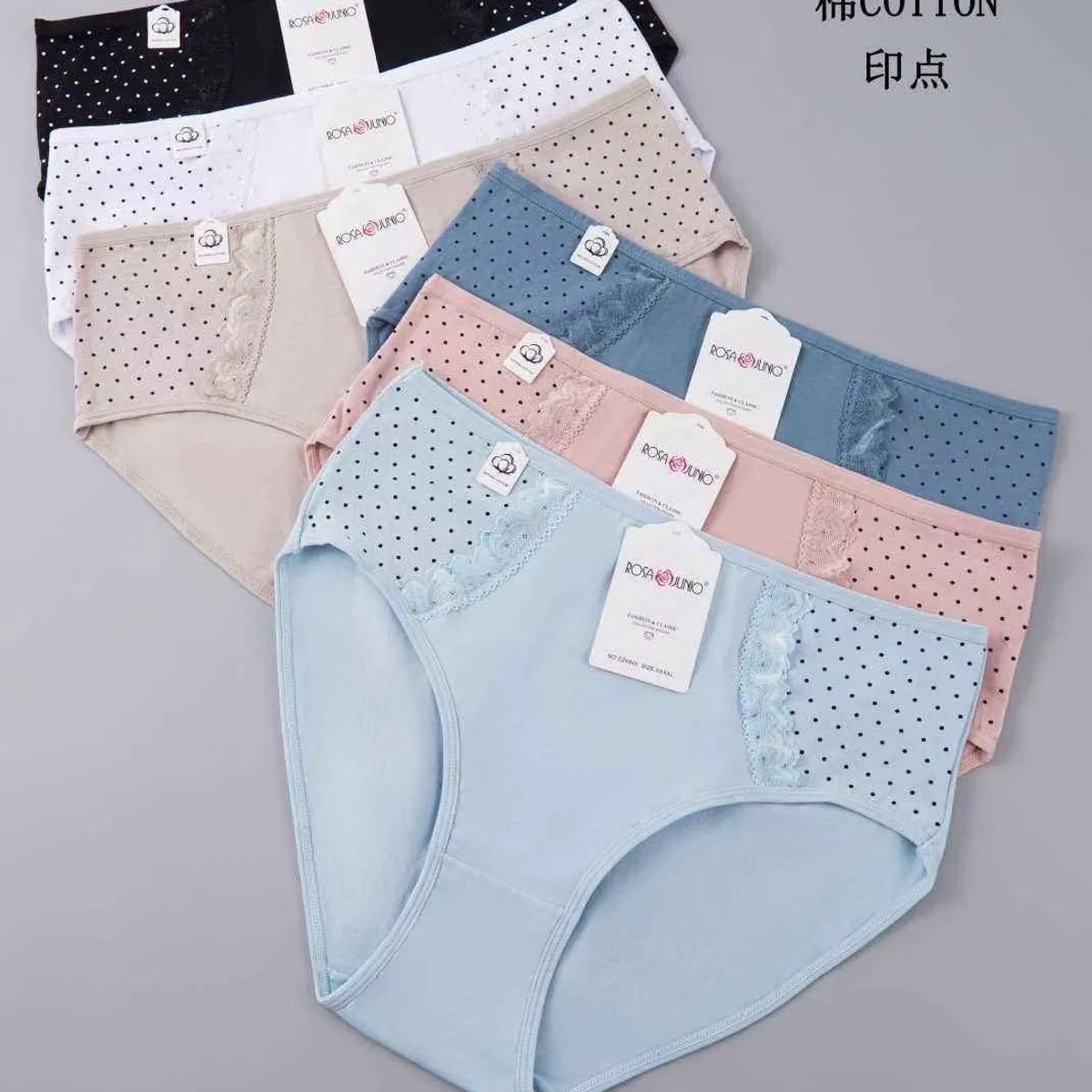 Majtki damskie Rosaojunio bawełna, zestaw kolorów XL-4XL