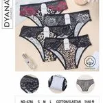 Majtki damskie koronkowe wzór leoparda S/M/L NO-6786